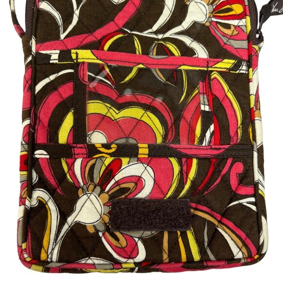 Vera Bradley Puccini Crossbody Bag Purse Brown Pink - Picture 5 of 9